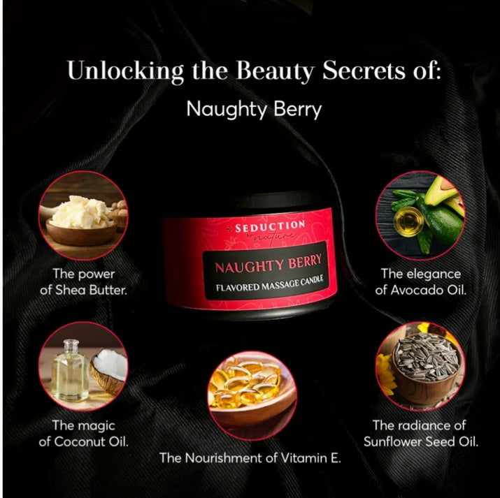 Naughty Berry - Edible Massage Candle | Natural & Vegan