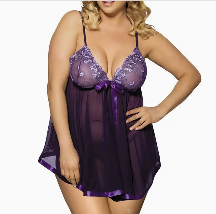 Sexy Lace Rhinestone Lingerie