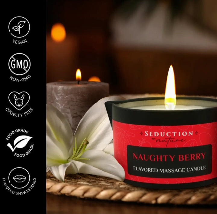 Naughty Berry - Edible Massage Candle | Natural & Vegan